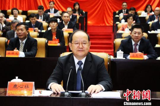 圖為鹿心社致辭 陶云 攝